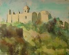 Unbekannt Kloster auf Bergen Hans Möller 1934/36 Aquarell : Hans Möller, 1934/36, Aquarell, Reisen vor Kriegsausbruch, Unbekannt, Kloster auf Bergen, Unbekannt, Kay Möller / Annelies Möller, Weitere Infos unter : http://www.maler-hans-moeller.de, mailto:info@maler-hans-moeller.de